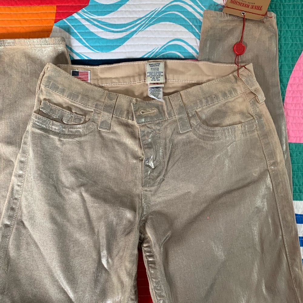 Metallic pants